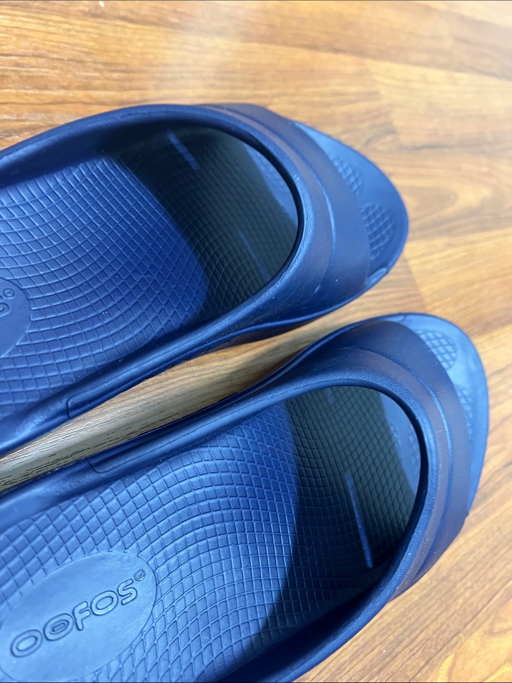 OOFOS OOAH Recovery Sandals Blue Mens Sz 6/Womens Sz 8 Unisex EUC - Picture 9 of 10
